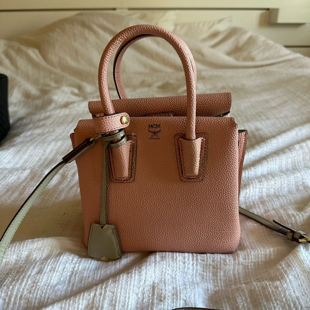 Pink MCM mini Milla bag - Picture 3 of 12